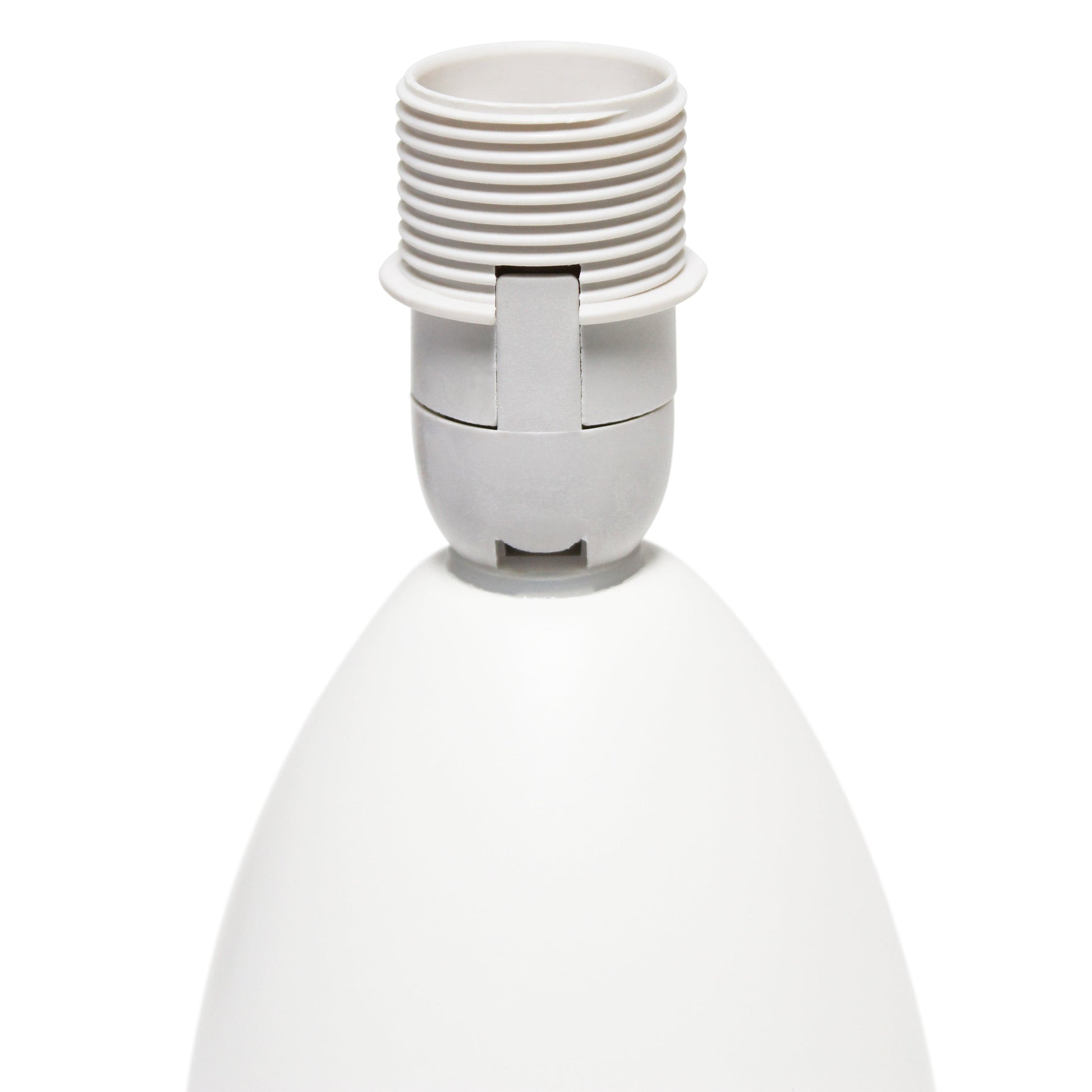 All The Rages Nauru 10" Off White Ceramic Oblong Table Lamp With Matching Fabric Shade