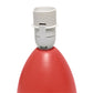 All The Rages Nauru 10" Orange 2-Piece Ceramic Oblong Table Lamps With Matching Fabric Shades