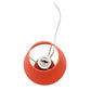All The Rages Nauru 10" Orange Ceramic Oblong Table Lamp With Matching Fabric Shade