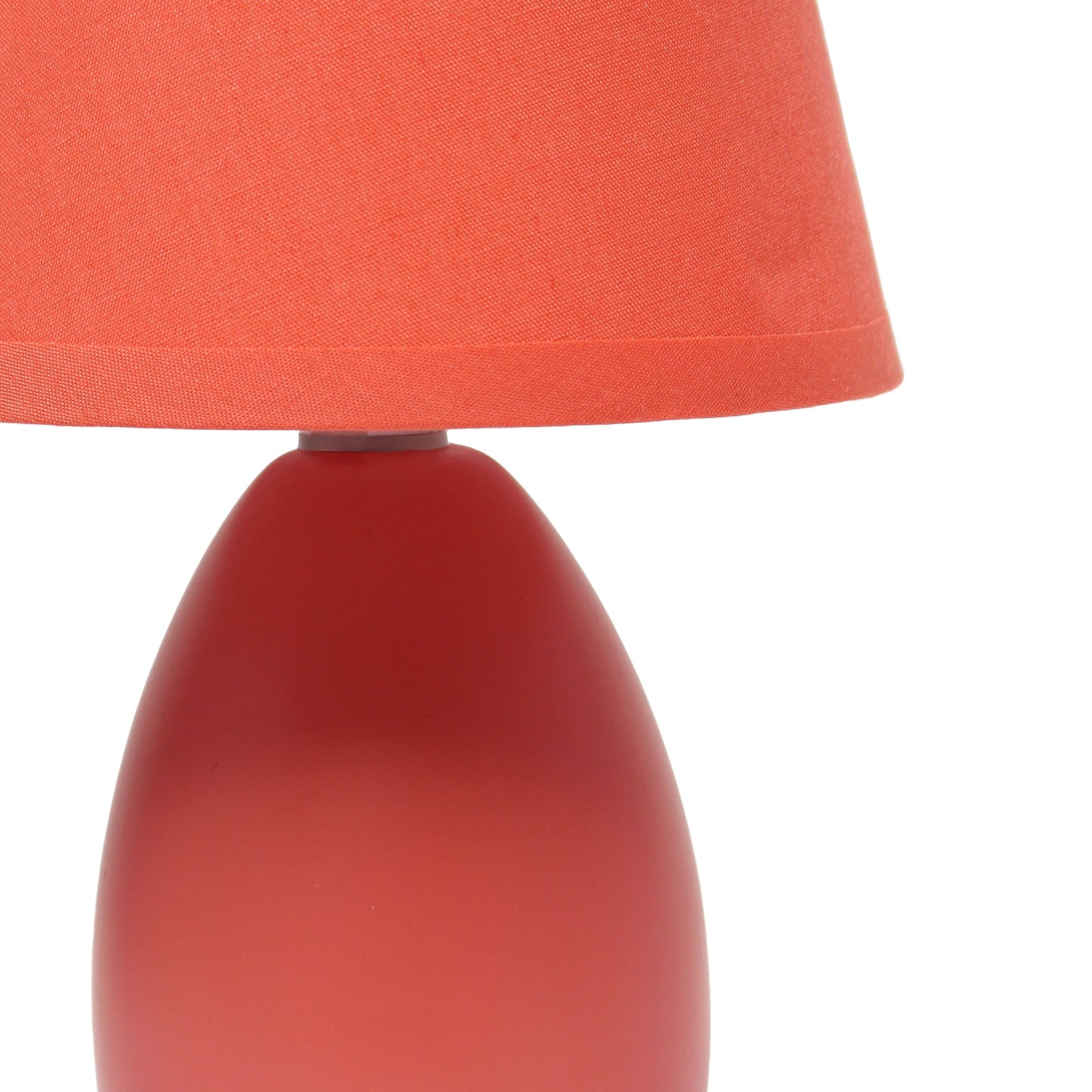 All The Rages Nauru 10" Orange Ceramic Oblong Table Lamp With Matching Fabric Shade