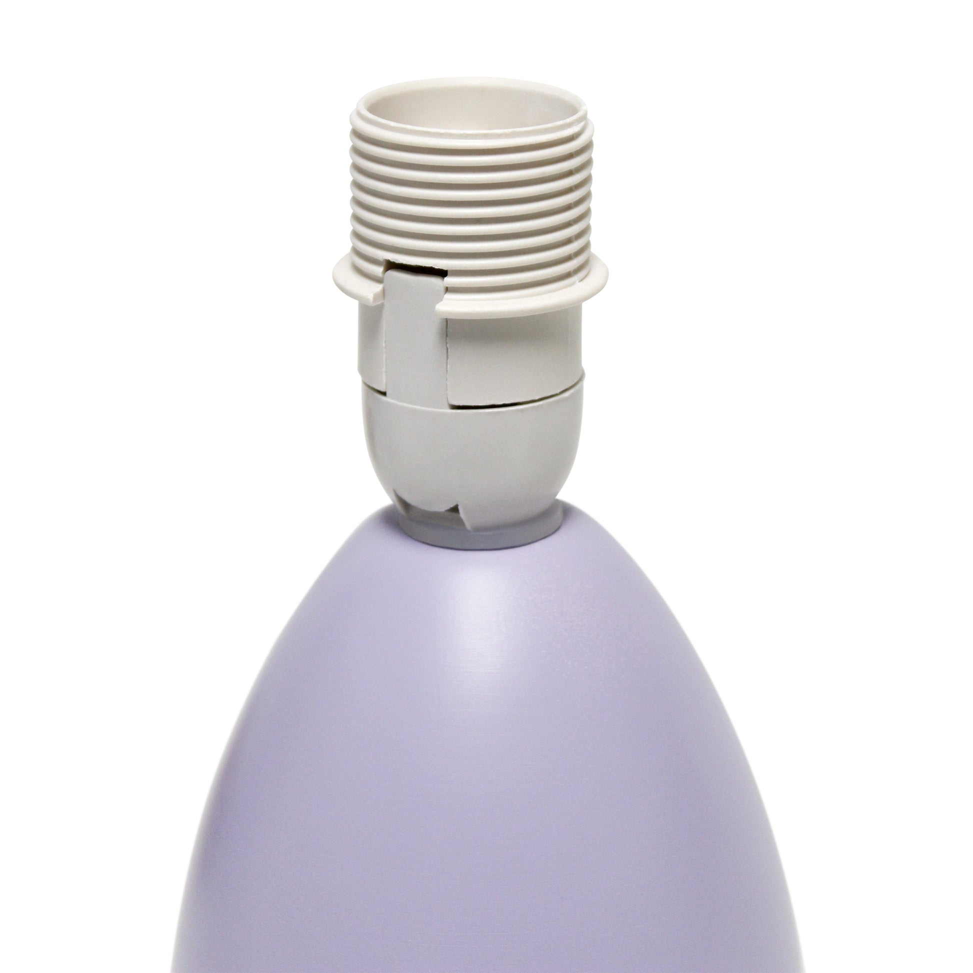 All The Rages Nauru 10" Purple 2-Piece Ceramic Oblong Table Lamp With Matching Fabric Shade