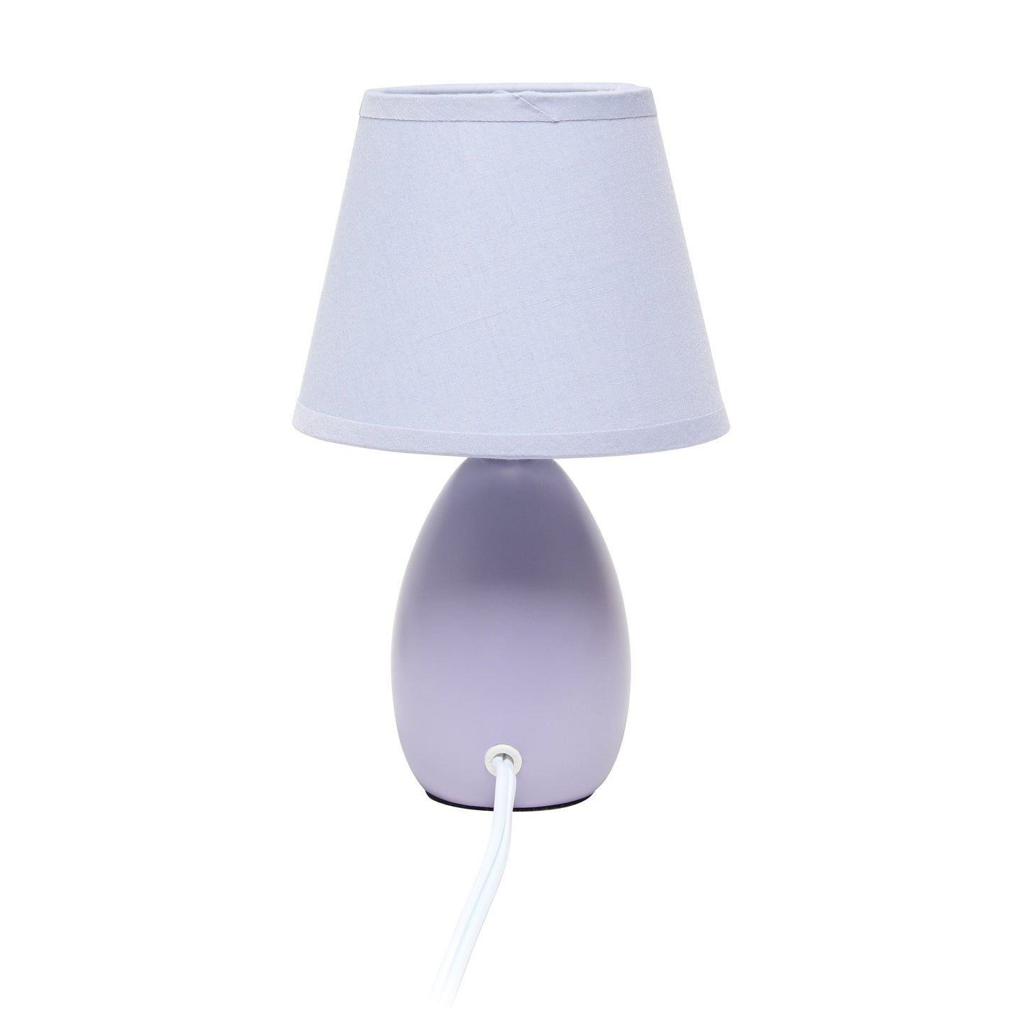 All The Rages Nauru 10" Purple 2-Piece Ceramic Oblong Table Lamp With Matching Fabric Shade