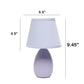 All The Rages Nauru 10" Purple Ceramic Oblong Table Lamp With Matching Fabric Shade