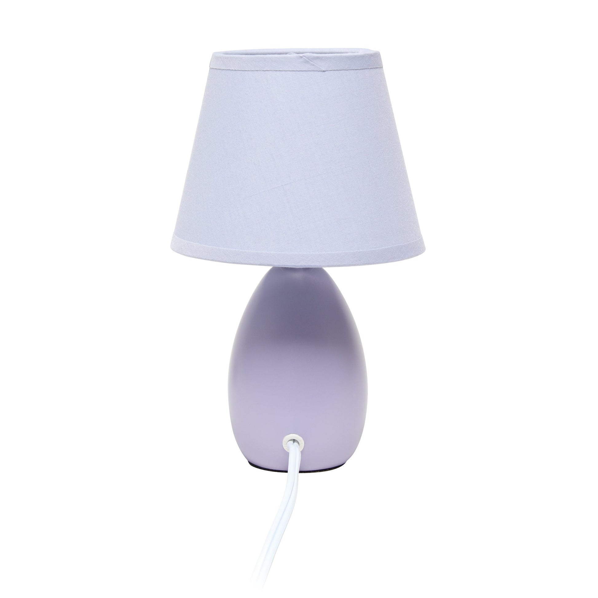 All The Rages Nauru 10" Purple Ceramic Oblong Table Lamp With Matching Fabric Shade