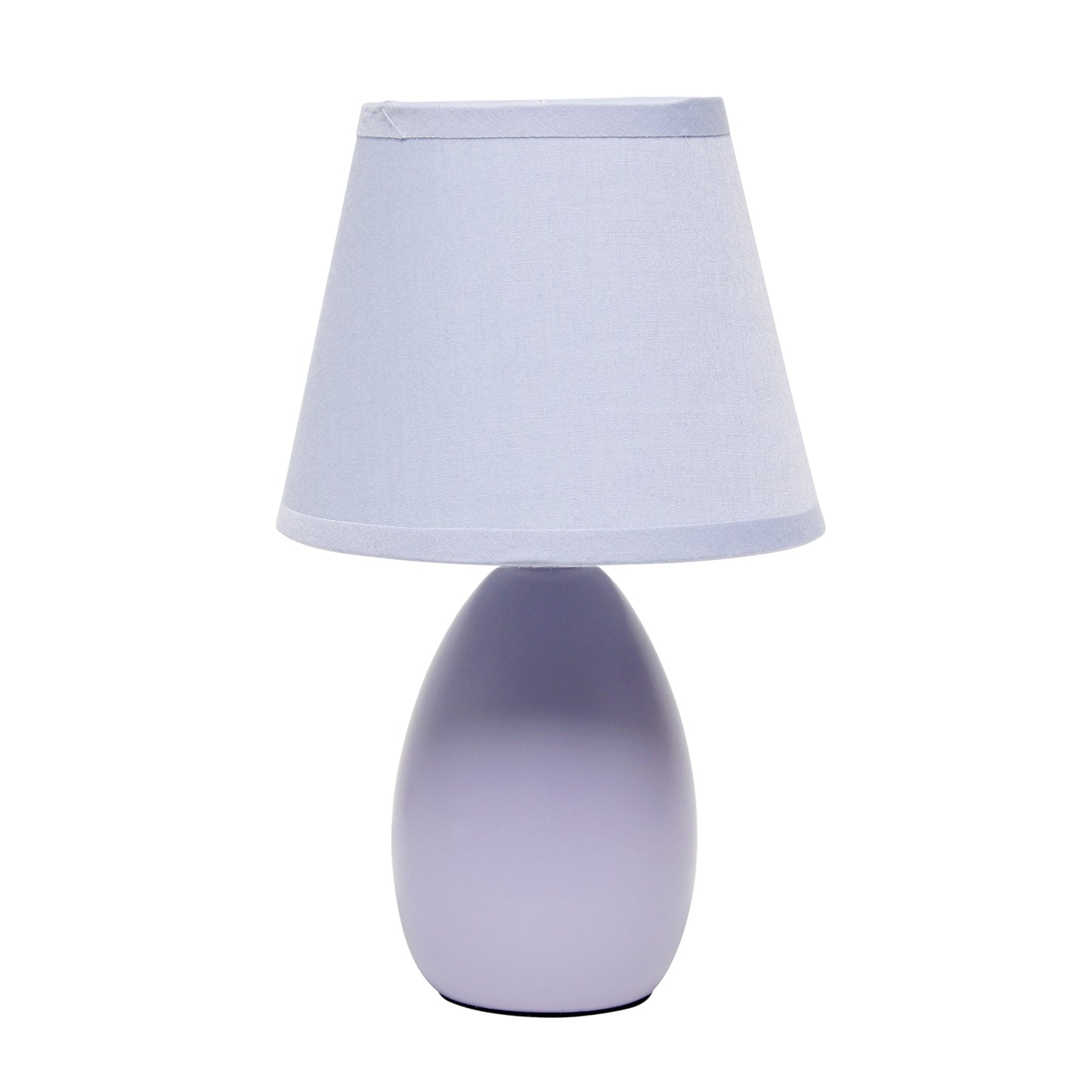 All The Rages Nauru 10" Purple Ceramic Oblong Table Lamp With Matching Fabric Shade