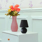 All The Rages Nauru 9" Black Ceramic Orb Table Lamp With Matching Fabric Shade
