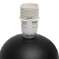 All The Rages Nauru 9" Black Ceramic Orb Table Lamp With Matching Fabric Shade