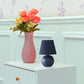 All The Rages Nauru 9" Blue Ceramic Orb Table Lamp With Matching Fabric Shade