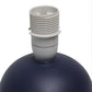 All The Rages Nauru 9" Blue Ceramic Orb Table Lamp With Matching Fabric Shade