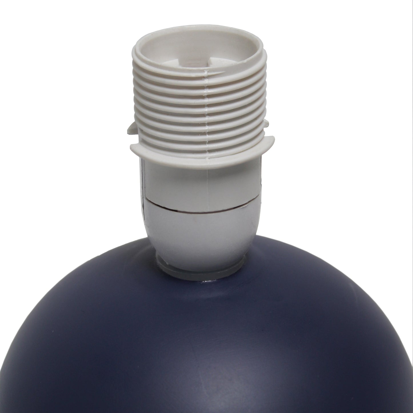 All The Rages Nauru 9" Blue Ceramic Orb Table Lamp With Matching Fabric Shade