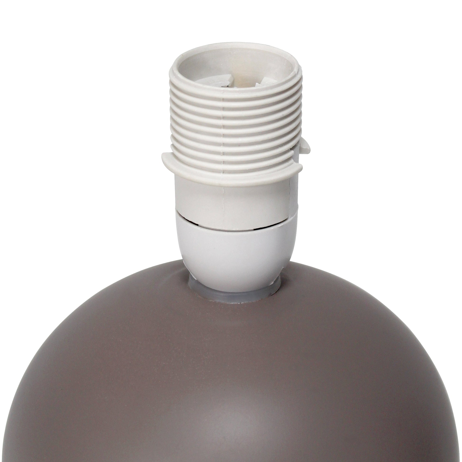 All The Rages Nauru 9" Gray 2-Piece Ceramic Orb Table Lamps With Matching Fabric Shades