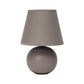 All The Rages Nauru 9" Gray Ceramic Orb Table Lamp With Matching Fabric Shade