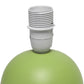 All The Rages Nauru 9" Green 2-Piece Ceramic Orb Table Lamps With Matching Fabric Shades