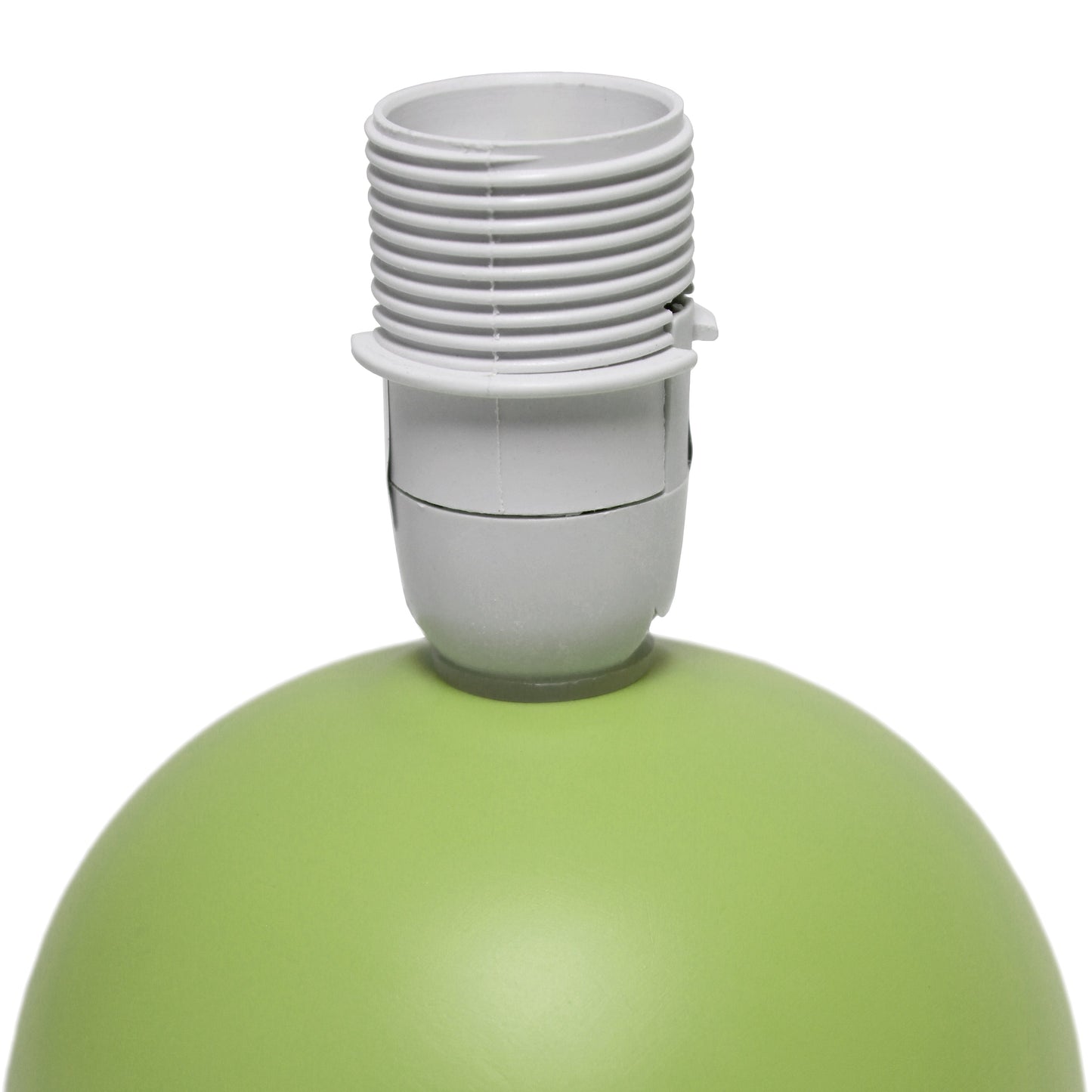 All The Rages Nauru 9" Green 2-Piece Ceramic Orb Table Lamps With Matching Fabric Shades