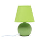 All The Rages Nauru 9" Green 2-Piece Ceramic Orb Table Lamps With Matching Fabric Shades