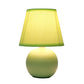 All The Rages Nauru 9" Green Ceramic Orb Table Lamp With Matching Fabric Shade