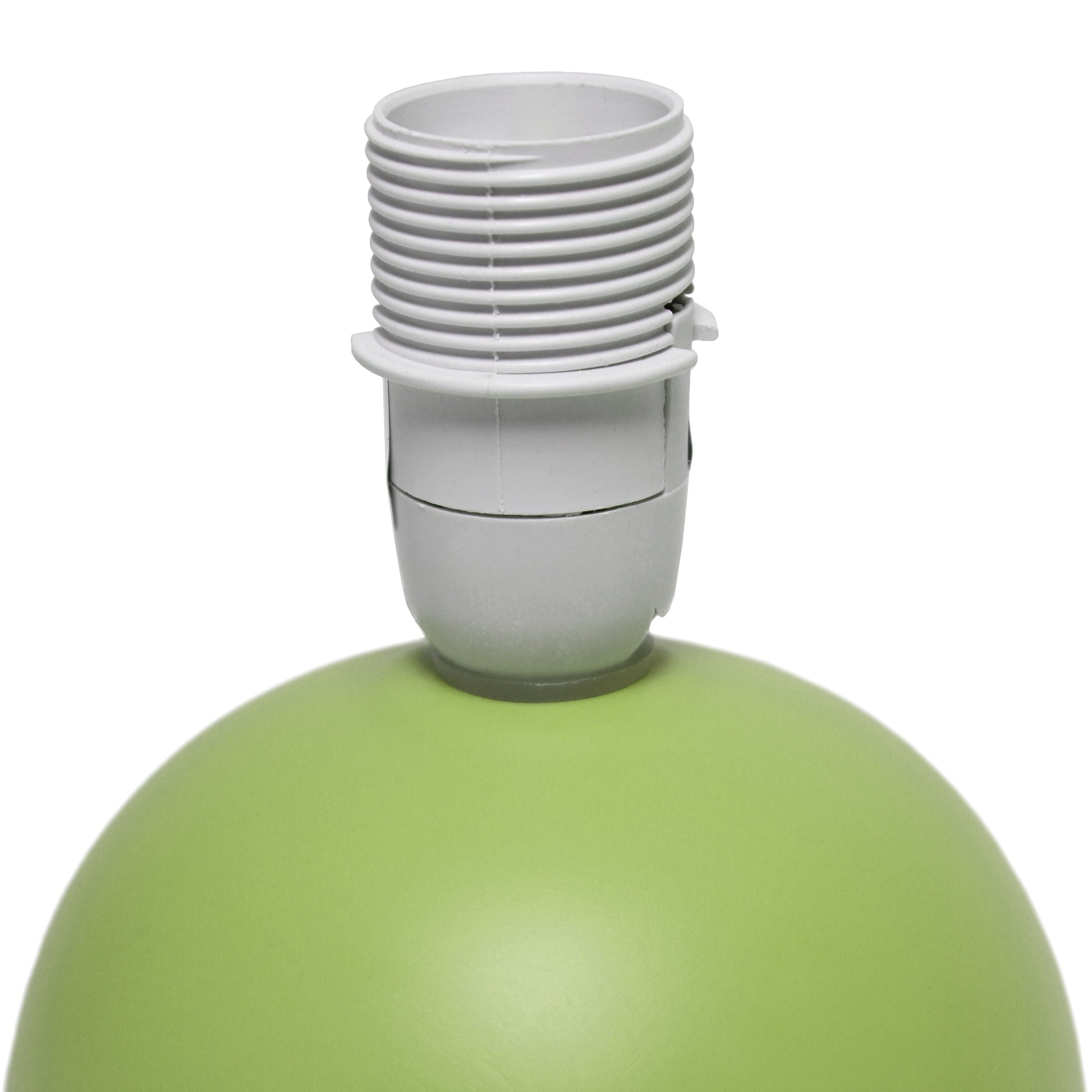 All The Rages Nauru 9" Green Ceramic Orb Table Lamp With Matching Fabric Shade