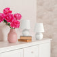 All The Rages Nauru 9" Off White 2-Piece Ceramic Orb Table Lamps With Matching Fabric Shades