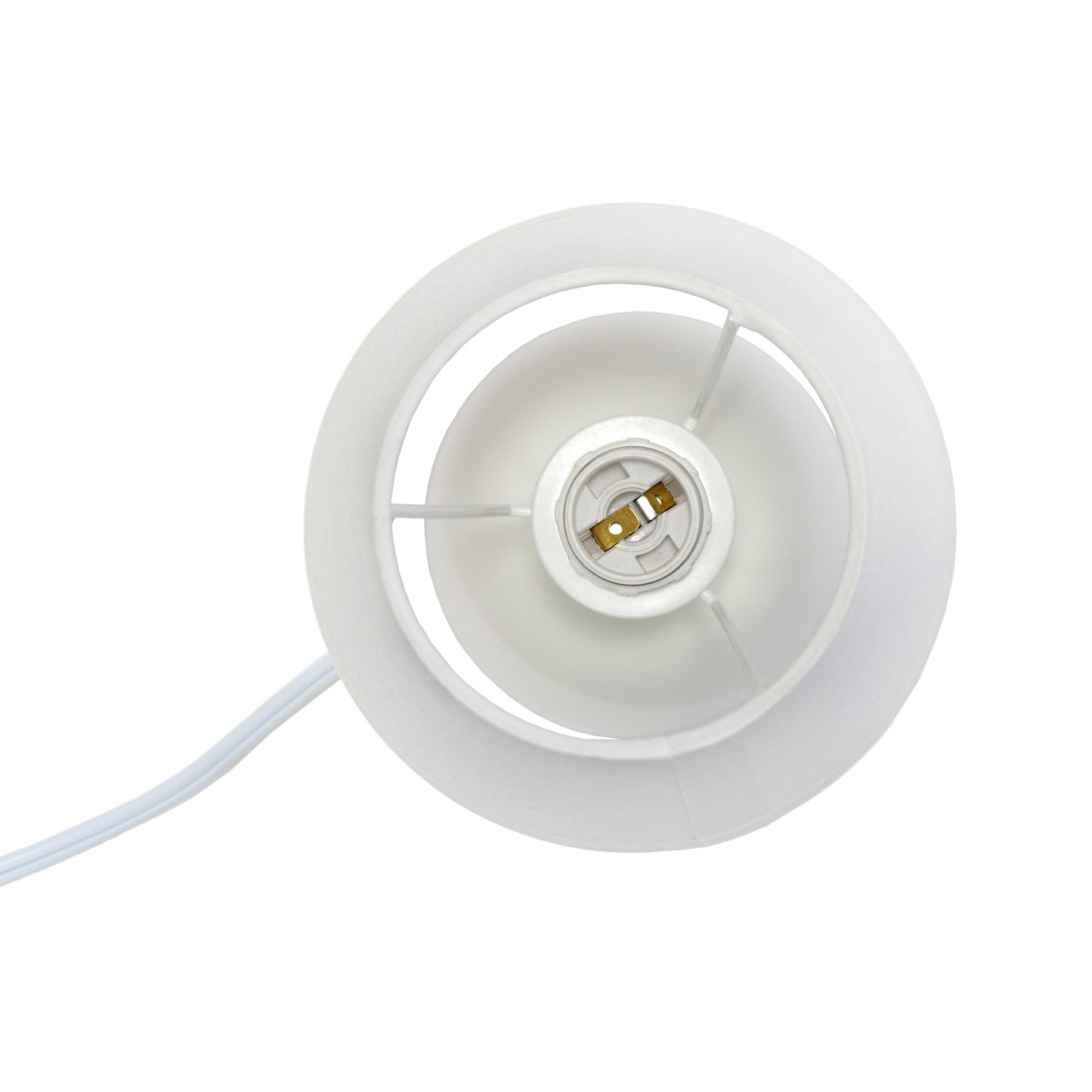 All The Rages Nauru 9" Off White 2-Piece Ceramic Orb Table Lamps With Matching Fabric Shades