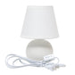 All The Rages Nauru 9" Off White Ceramic Orb Table Lamp With Matching Fabric Shade