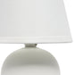 All The Rages Nauru 9" Off White Ceramic Orb Table Lamp With Matching Fabric Shade