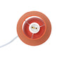 All The Rages Nauru 9" Orange 2-Piece Ceramic Orb Table Lamps With Matching Fabric Shades