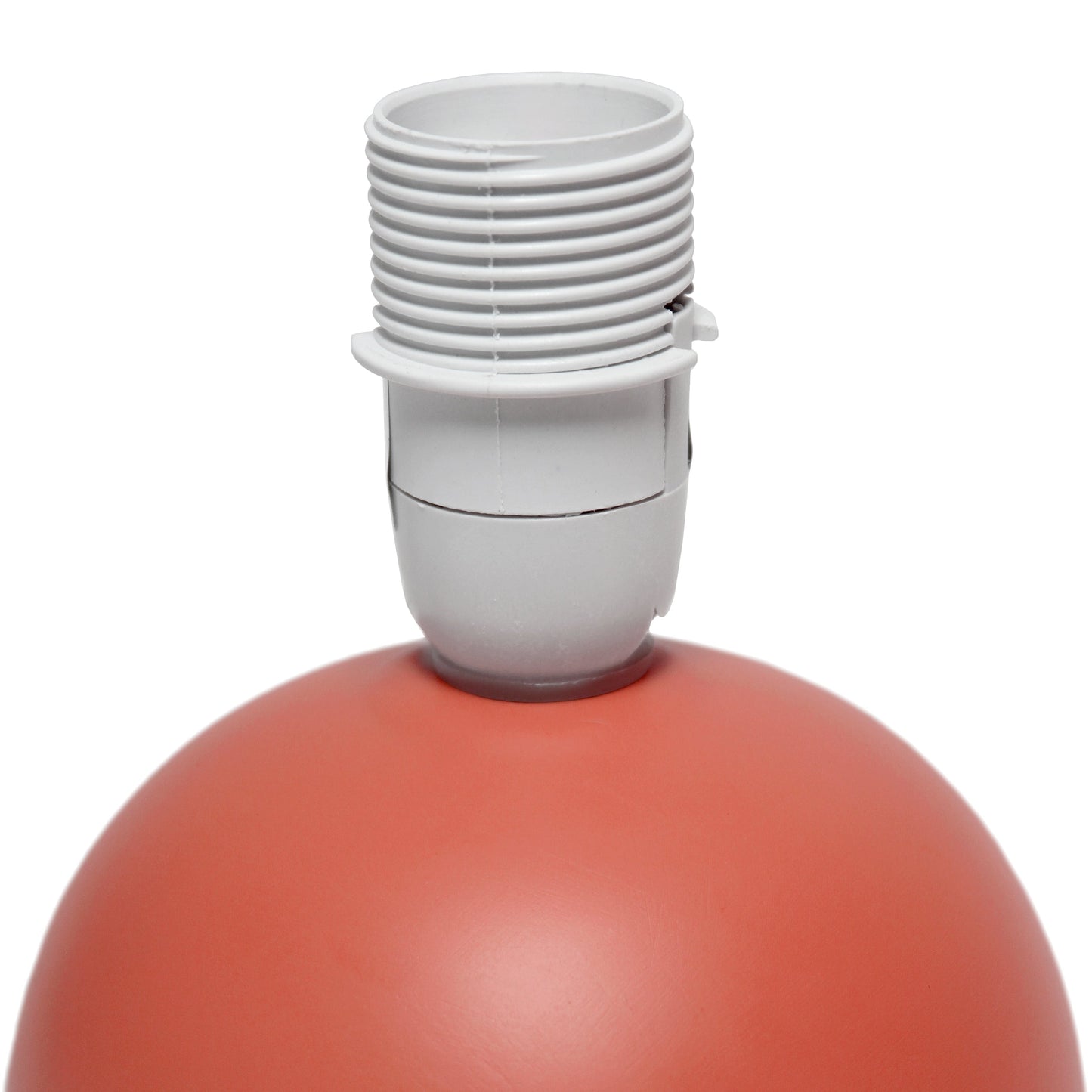 All The Rages Nauru 9" Orange Ceramic Orb Table Lamp With Matching Fabric Shade