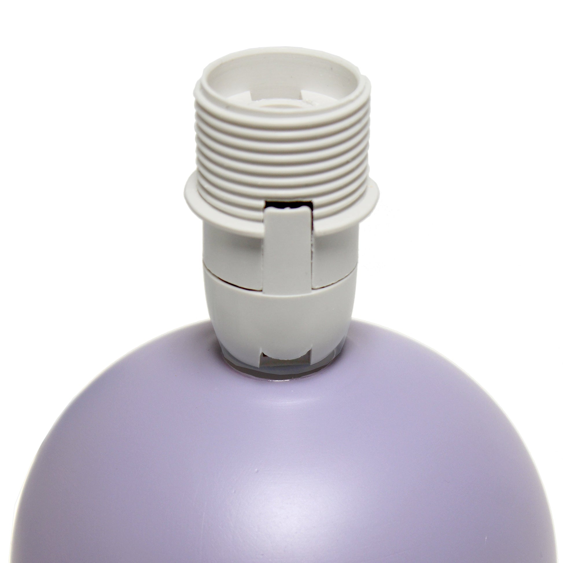 All The Rages Nauru 9" Purple 2-Piece Ceramic Orb Table Lamps With Matching Fabric Shades