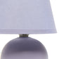 All The Rages Nauru 9" Purple Ceramic Orb Table Lamp With Matching Fabric Shade