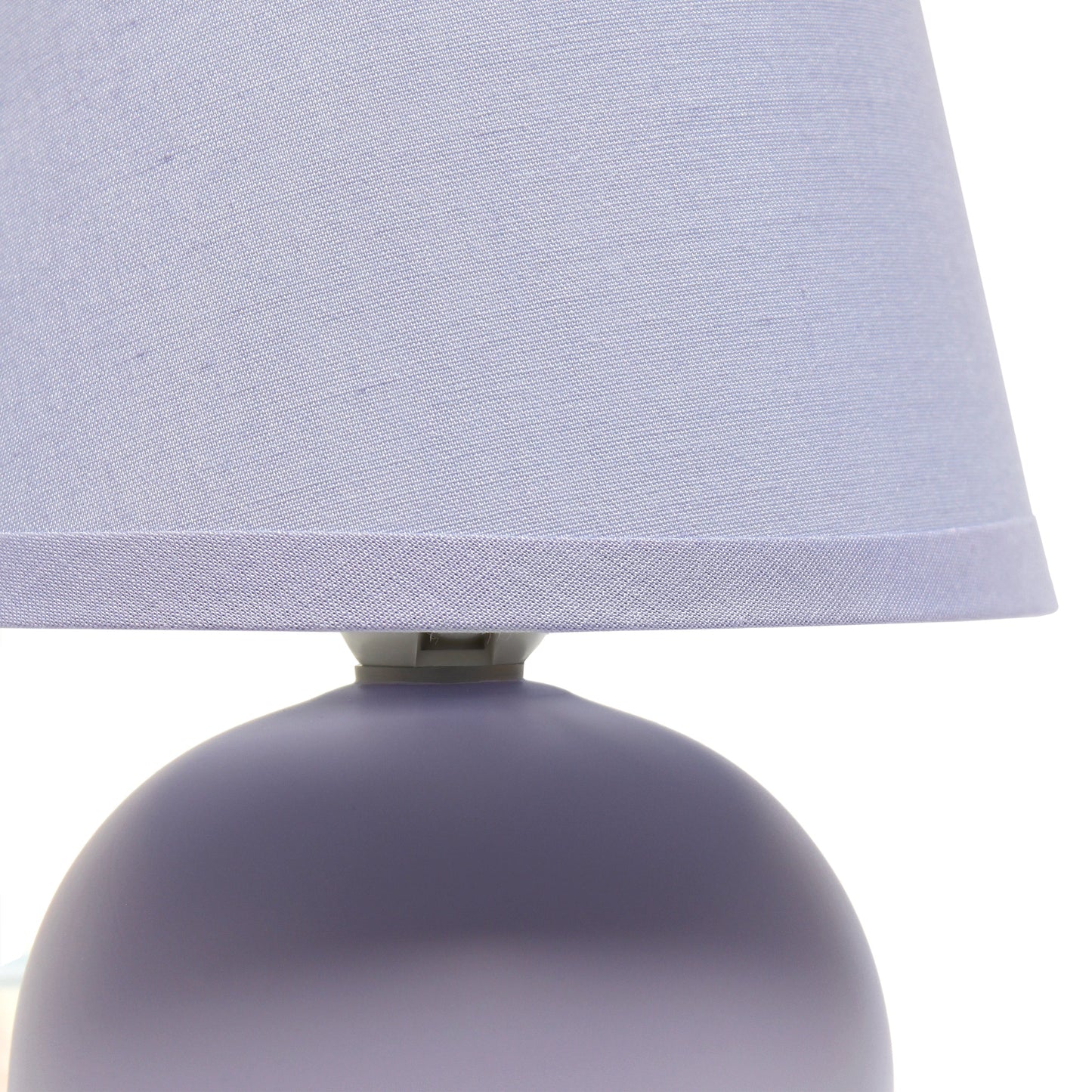 All The Rages Nauru 9" Purple Ceramic Orb Table Lamp With Matching Fabric Shade