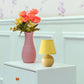 All The Rages Nauru 9" Yellow 2-piece Ceramic Orb Table Lamps With Matching Fabric Shades