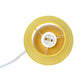All The Rages Nauru 9" Yellow 2-piece Ceramic Orb Table Lamps With Matching Fabric Shades