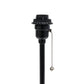 All The Rages Oslo 20" Black Base Standard Table Lamp With USB Power Outlet & White Fabric Shade