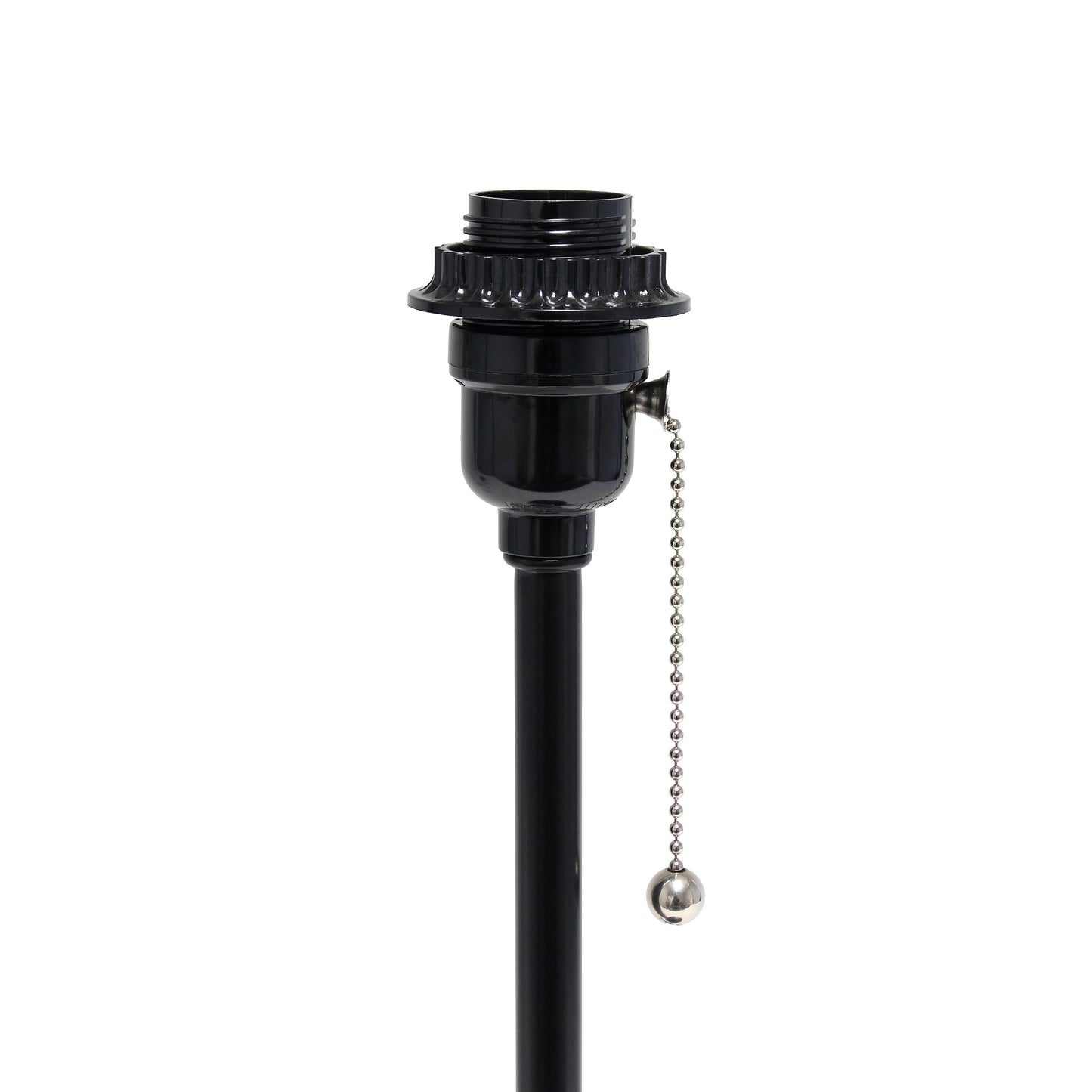All The Rages Oslo 20" Black Base Standard Table Lamp With USB Power Outlet & White Fabric Shade