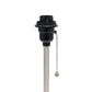 All The Rages Oslo 20" Brushed Steel Base Standard Table Lamp With Power Outlet & Aqua Fabric Shade