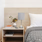 All The Rages Oslo 20" Brushed Steel Base Standard Table Lamp With Power Outlet & Gray Fabric Shade