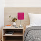 All The Rages Oslo 20" Brushed Steel Base Standard Table Lamp With Power Outlet & Pink Fabric Shade