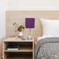 All The Rages Oslo 20" Brushed Steel Base Standard Table Lamp With Power Outlet & Purple Fabric Shade