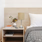 All The Rages Oslo 20" Brushed Steel Base Standard Table Lamp With Power Outlet & Tan Fabric Shade