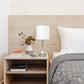 All The Rages Oslo 20" Brushed Steel Base Standard Table Lamp With Power Outlet & White Fabric Shade