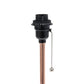 All The Rages Oslo 20" Rose Gold Base Standard Table Lamp With Power Outlet & White Fabric Shade