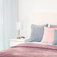 All The Rages Oslo 20" Rose Gold Base Standard Table Lamp With USB Power Outlet & White Fabric Shade