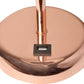 All The Rages Oslo 20" Rose Gold Base Standard Table Lamp With USB Power Outlet & White Fabric Shade