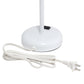 All The Rages Oslo 20" White Base Standard Table Lamp With Power Outlet In Gray Fabric Shade