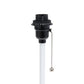 All The Rages Oslo 20" White Base Standard Table Lamp With Power Outlet In White Fabric Shade