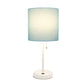 All The Rages Oslo 20" White Base Standard Table Lamp With USB Power Outlet & Aqua Fabric Shade