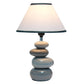 All The Rages Priva 15" Gray Contemporary Ceramic Stacking Stones Table Lamp