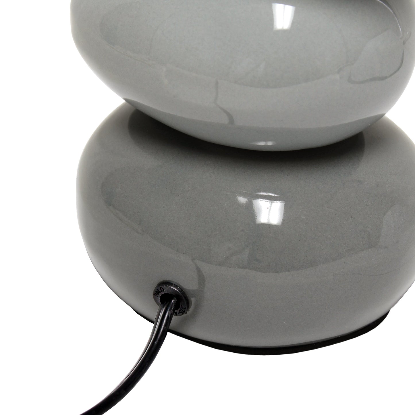 All The Rages Priva 15" Gray Contemporary Ceramic Stacking Stones Table Lamp
