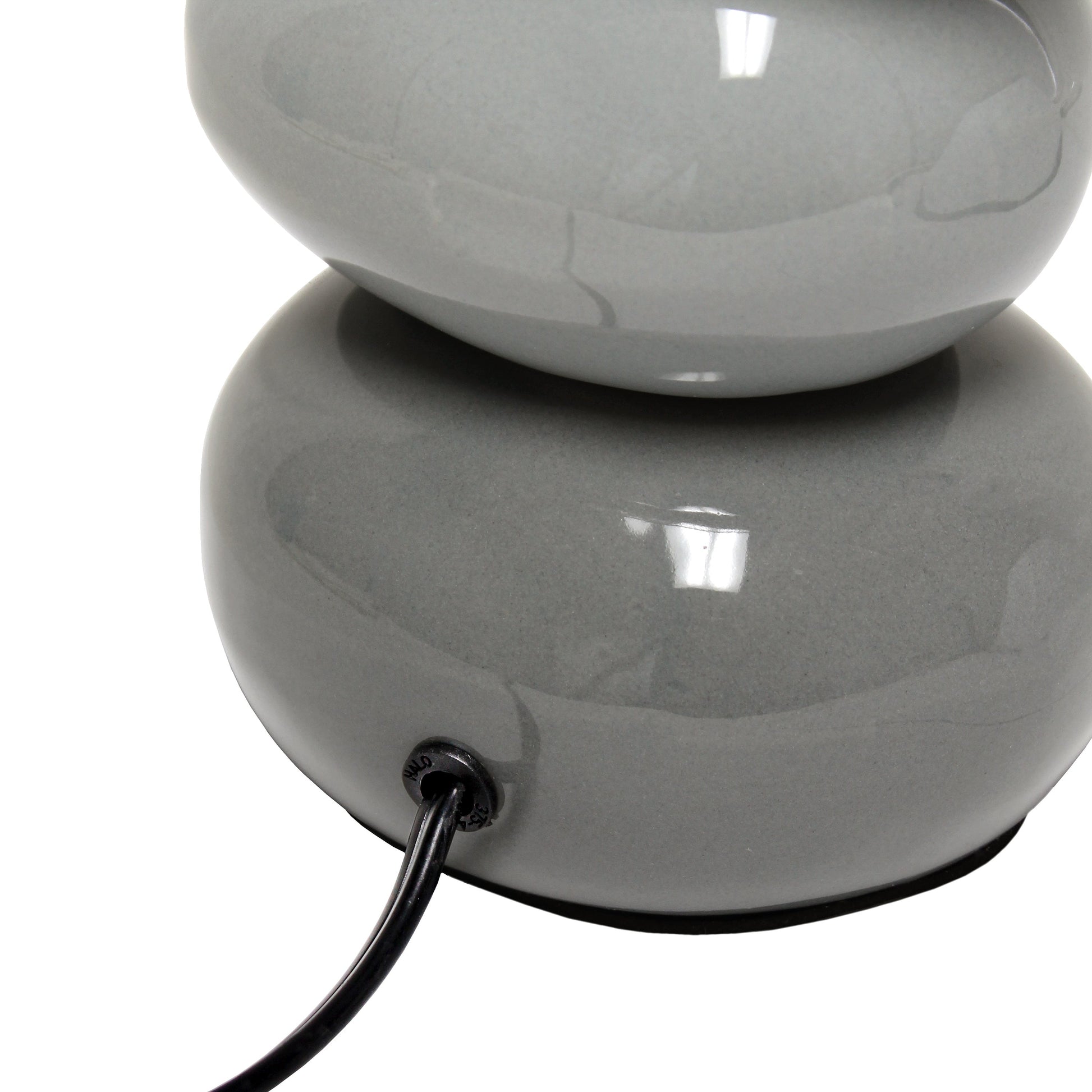 All The Rages Priva 15" Gray Contemporary Ceramic Stacking Stones Table Lamp