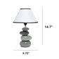 All The Rages Priva 15" Gray Contemporary Ceramic Stacking Stones Table Lamp